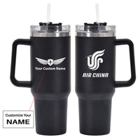 Thumbnail for Air China Airlines Designed 40oz Stainless Steel Car Mug With Holder