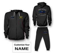 Thumbnail for Your Captain Is Speaking Designed Zipped Hoodies & Sweatpants Set