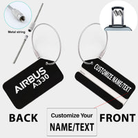 Thumbnail for Airbus A330 & Text Designed Fashion Metal Luggage Tags