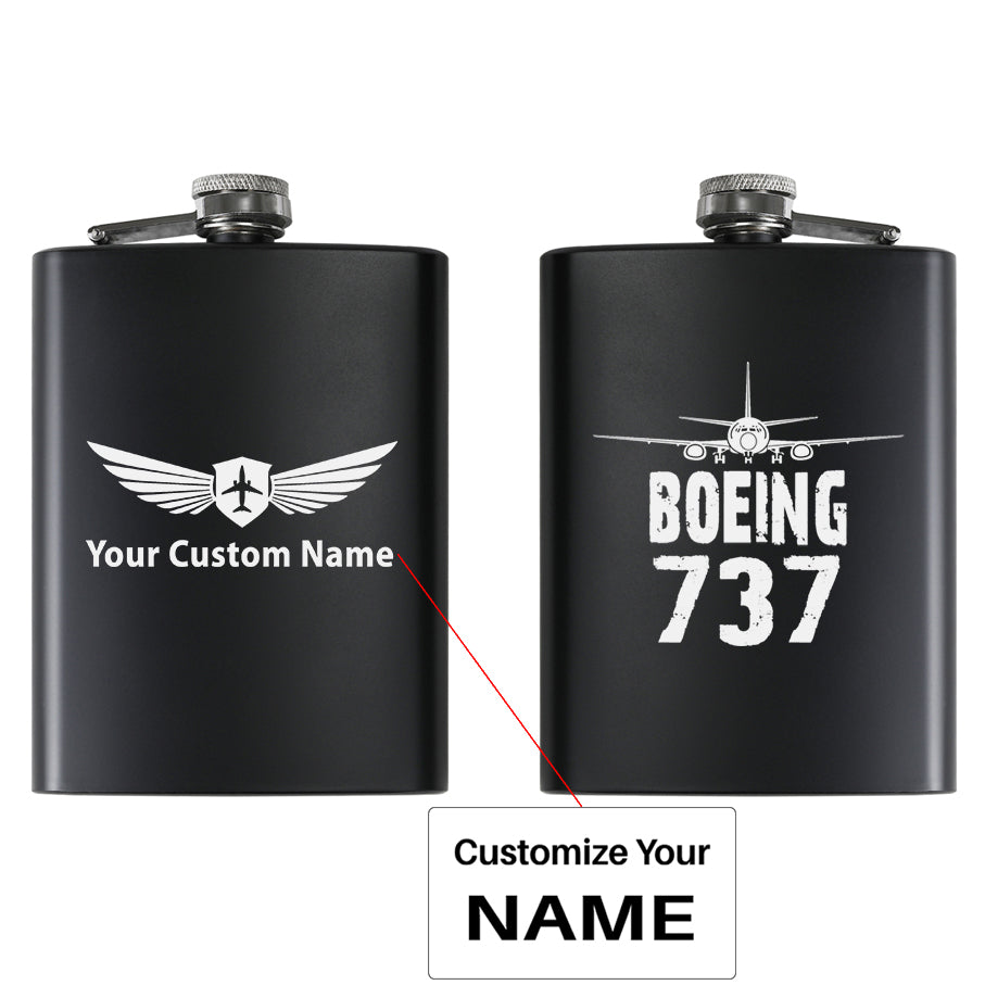 Boeing 737 & Plane Designed Stainless Steel Hip Flasks