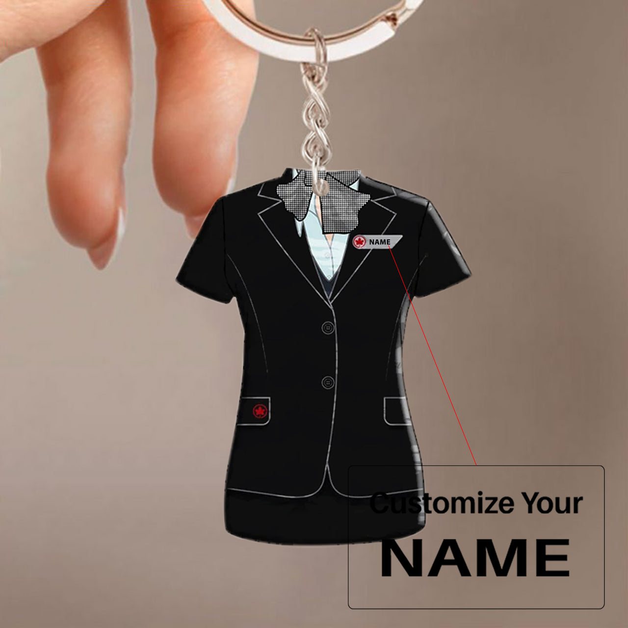 Air Canada Uniform Acrylic Keychain