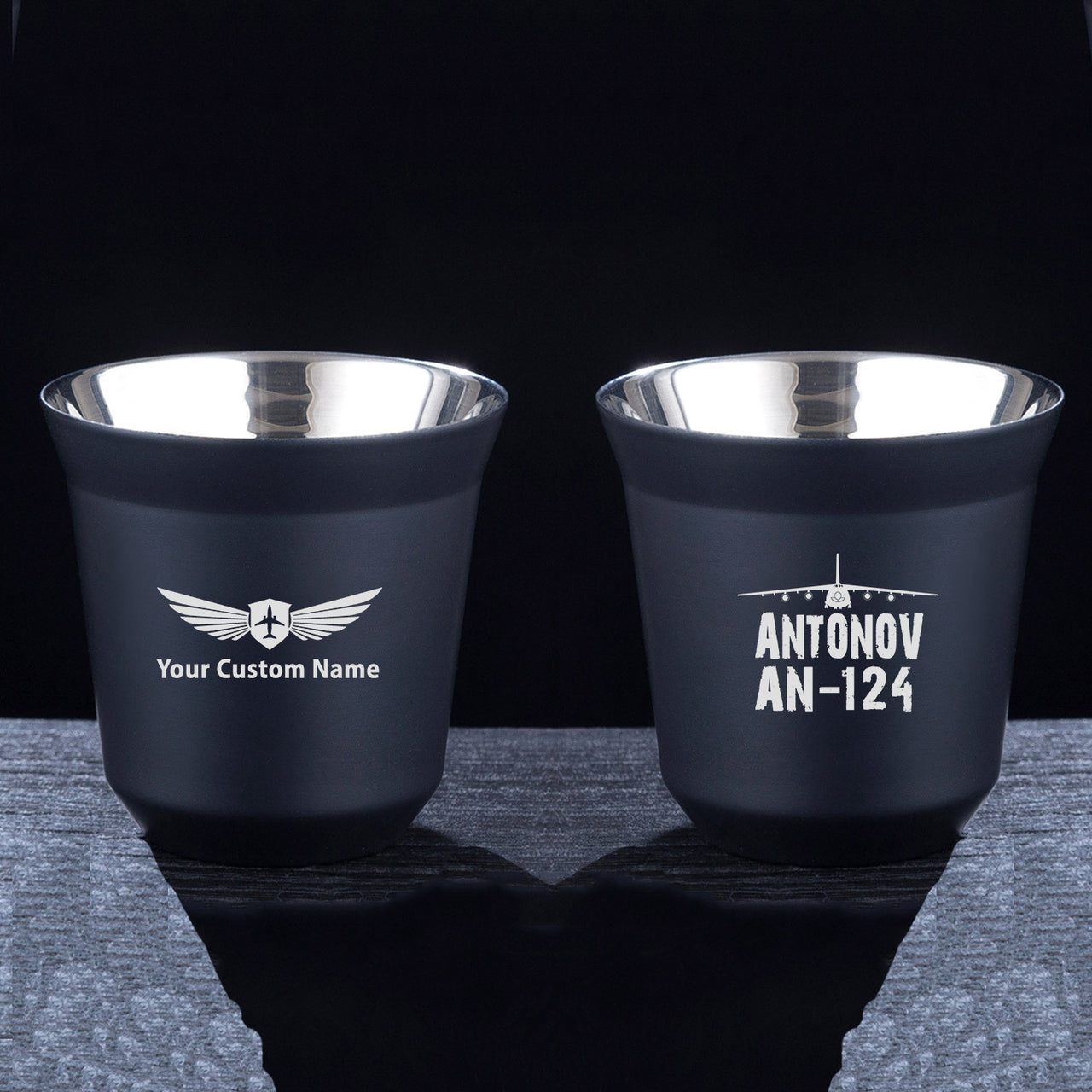 Antonov AN-124 & Plane Designed Double Wall Stainless Steel Coffee Mugs