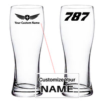 Thumbnail for 787 Flat Text Designed Pilsner Beer Glasses