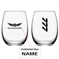 Thumbnail for Boeing 777 Text Designed Water & Drink Glasses