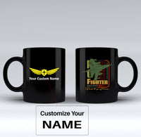 Thumbnail for Fighter Machine Designed Black Mugs