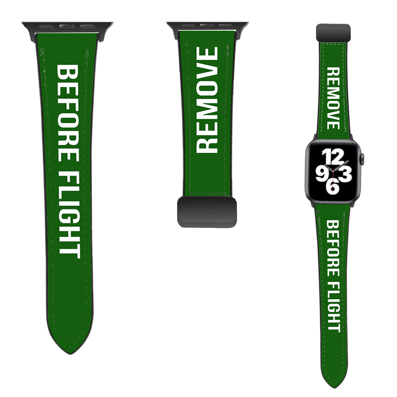 Remove Before Flight (Edition 2)Designed Leather Apple Watch Straps