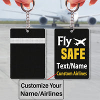 Thumbnail for Pilot Epaulette (Silver) & Fly SAFE Uniform Acrylic Keychain