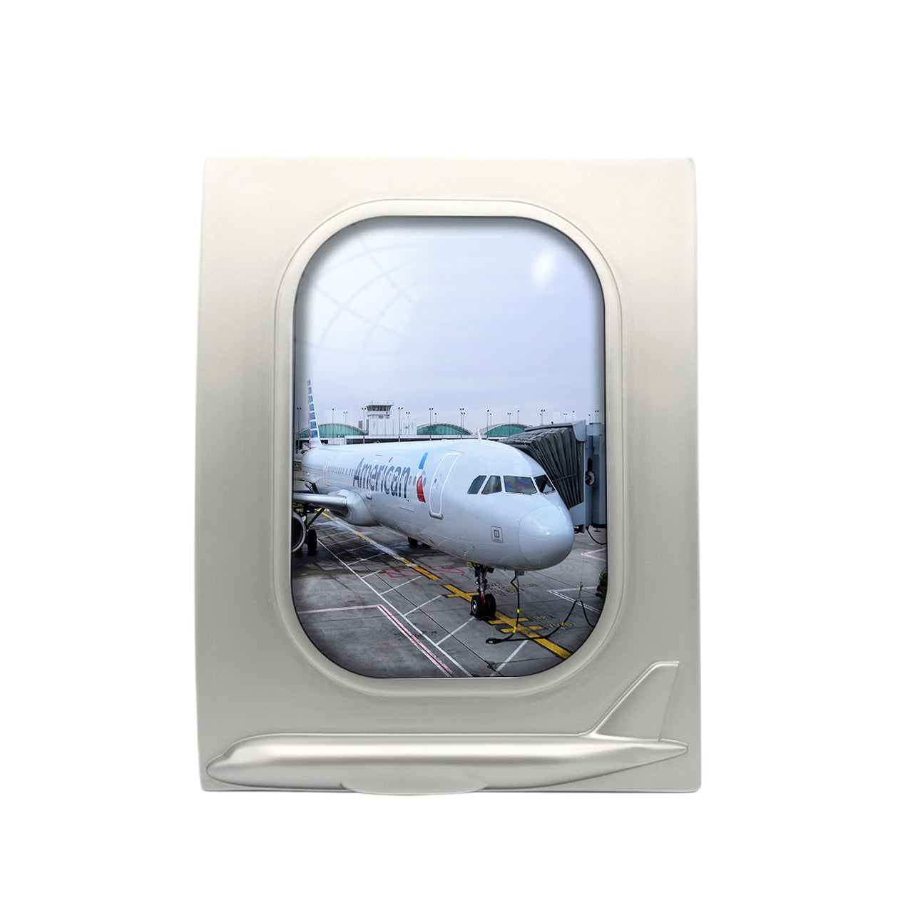 American Airlines A321 Designed Airplane Window Photo Frame