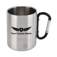 Thumbnail for Custom Name (Badge 2) Designed Stainless Steel Outdoors Mugs