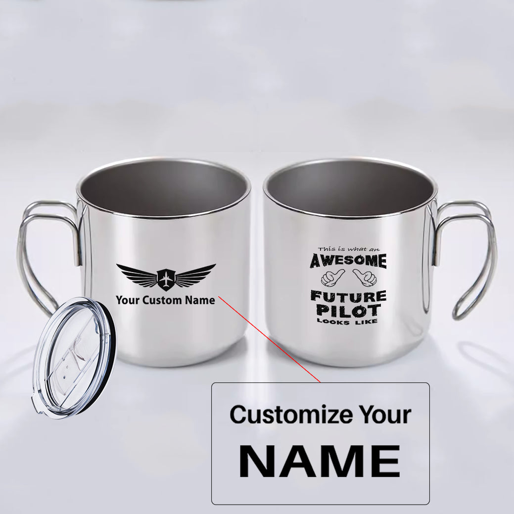 Future Pilot Designed Stainless Steel Portable Mugs