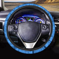 Thumbnail for Blue Seamless Airplanes Designed Car Steering Wheel Cover