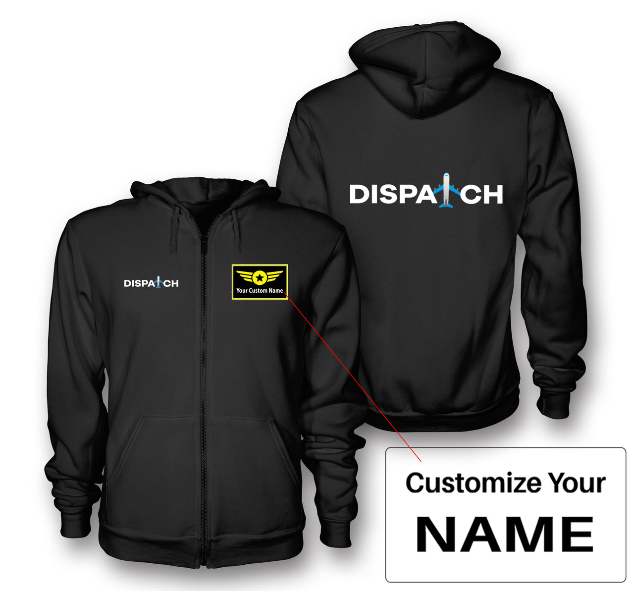 Dispatch Designed Zipped Hoodies