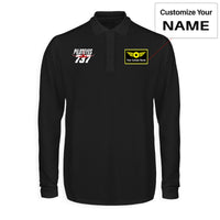Thumbnail for Amazing Piloteyes737 Designed Long Sleeve Polo T-Shirts
