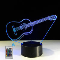 Thumbnail for 3D Horizontal Classic Guitar Designed Night Lamp