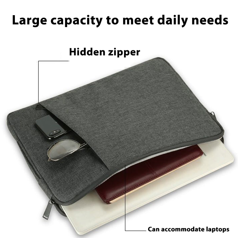 Large Capacity Water Resistant Shockproof Laptop Bag with Thick Fluffy Lining Handheld Tablet Case