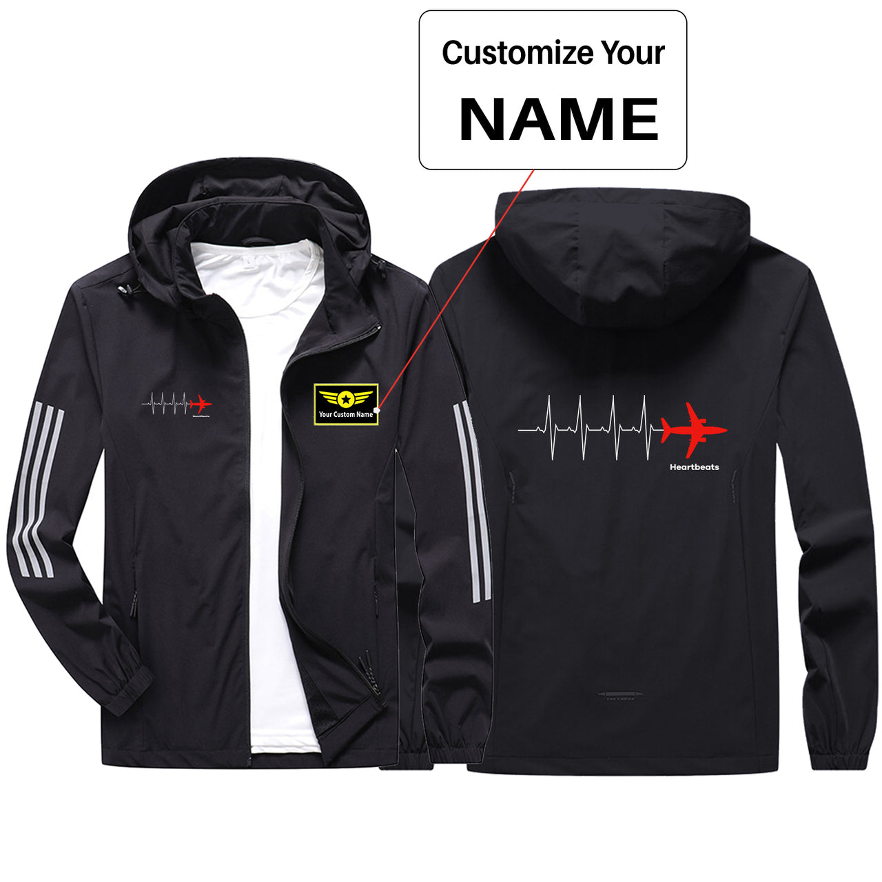 Aviation Heartbeats Sport & Running Jackets