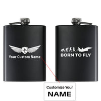 Thumbnail for Born To Fly Military Designed Stainless Steel Hip Flasks