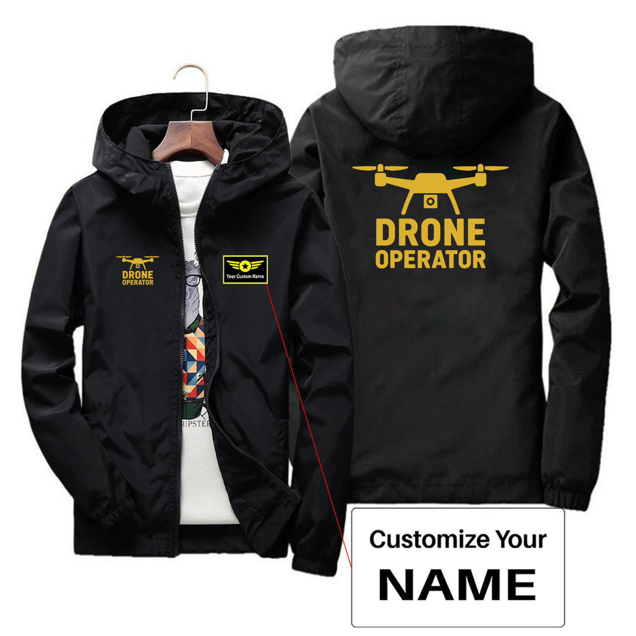 Drone Operator Designed Thin Windbreaker Jackets