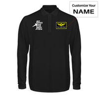 Thumbnail for My Office Has The Best View Designed Long Sleeve Polo T-Shirts