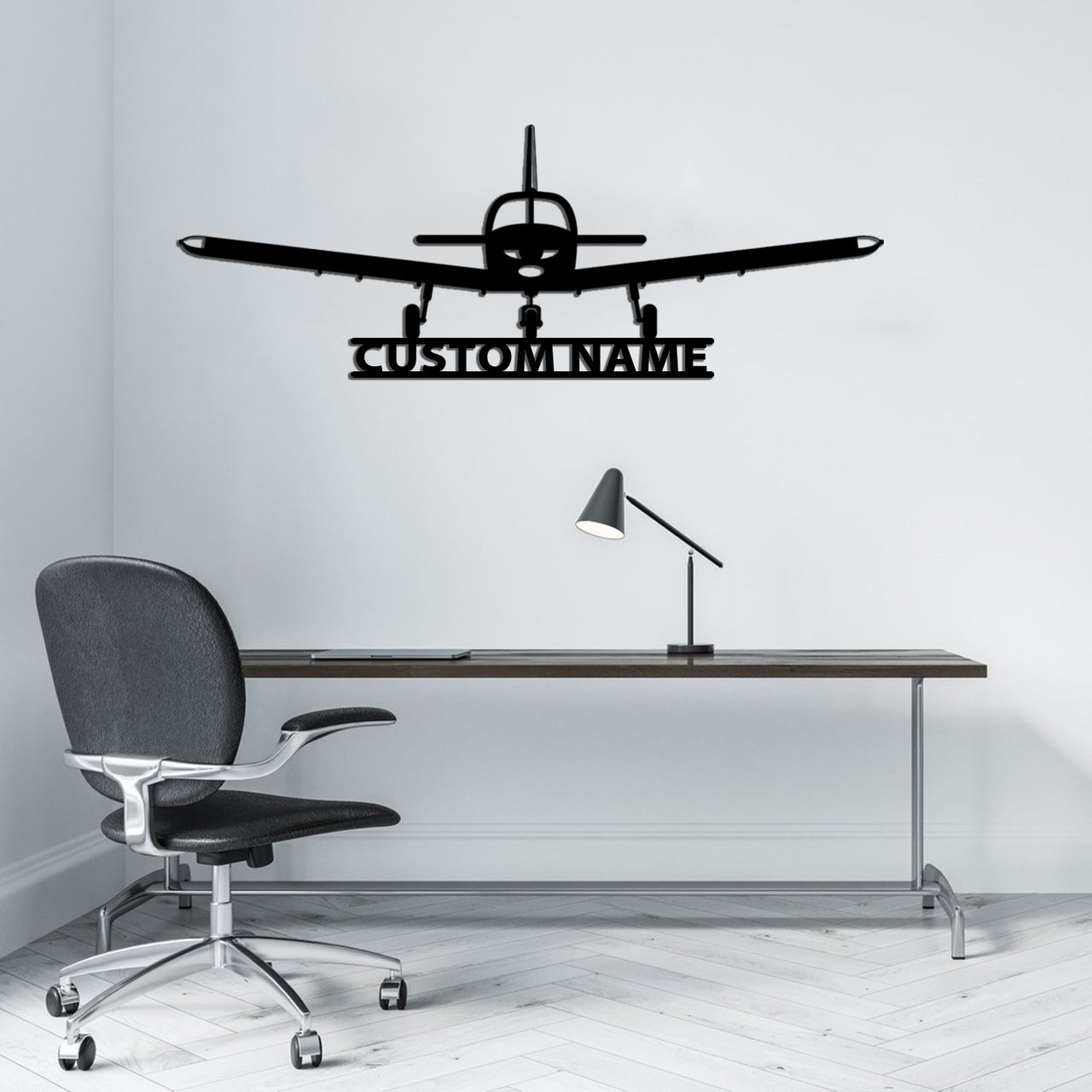Piper PA28 Silhouette Plane Designed Wall Metal Signs