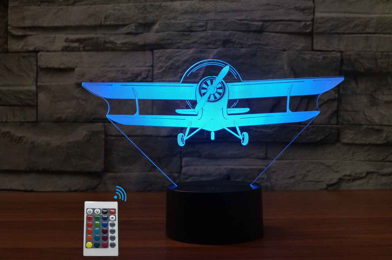Old Propeller Airplane Designed 3D Lamps