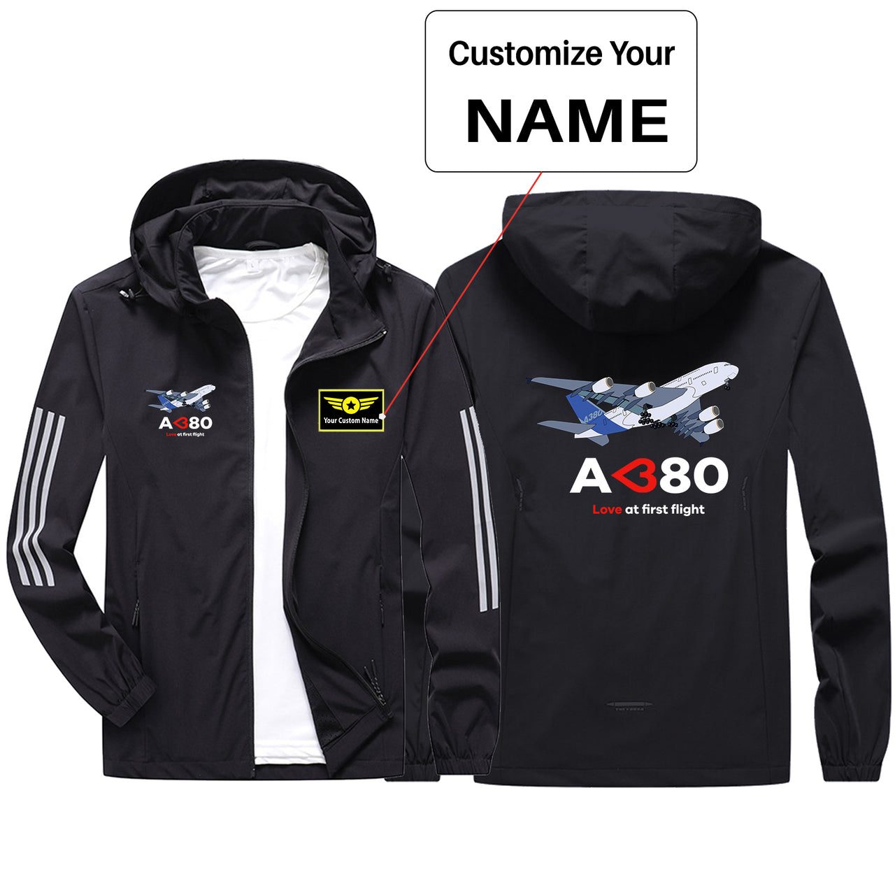 Airbus A380 Love at first flight Sport & Running Jackets