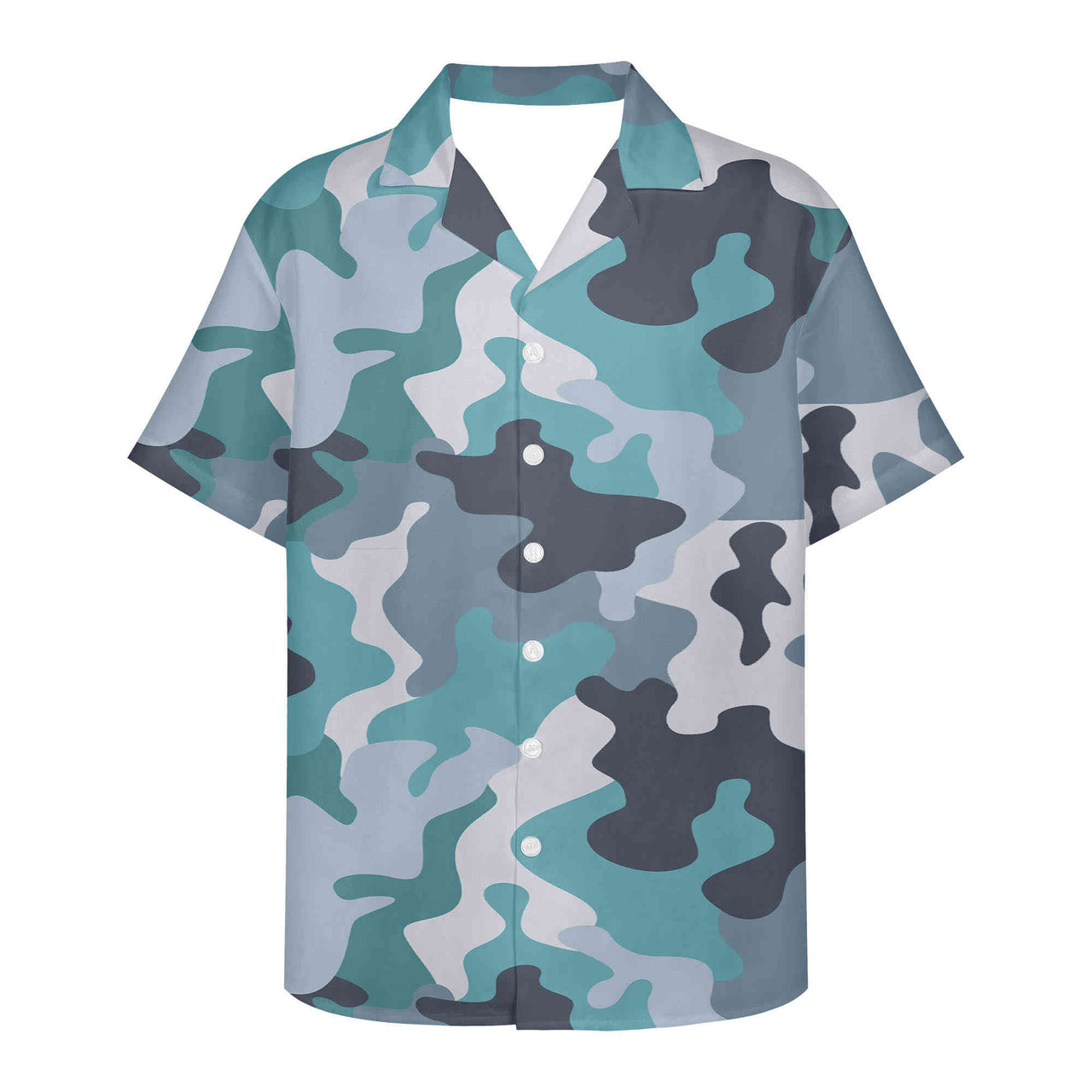 Military Camouflage Green Designed 3D Hawaiian Shirts