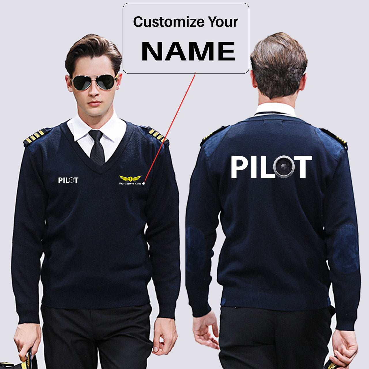 Pilot & Jet Engine Designed Wool Pilot Sweaters