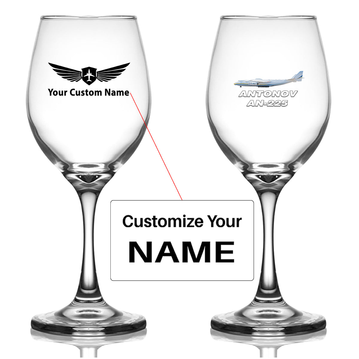 The Antonov AN-225 Designed Wine Glasses