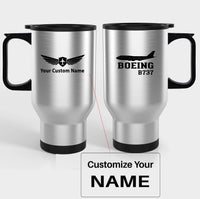 Thumbnail for Boeing 737 Printed Designed Travel Mugs (With Holder)