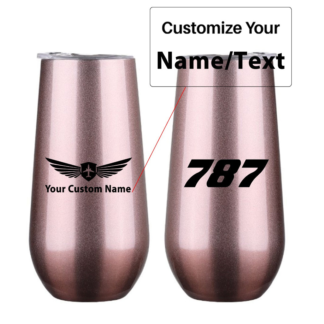 787 Flat Text Designed 6oz Egg Cups