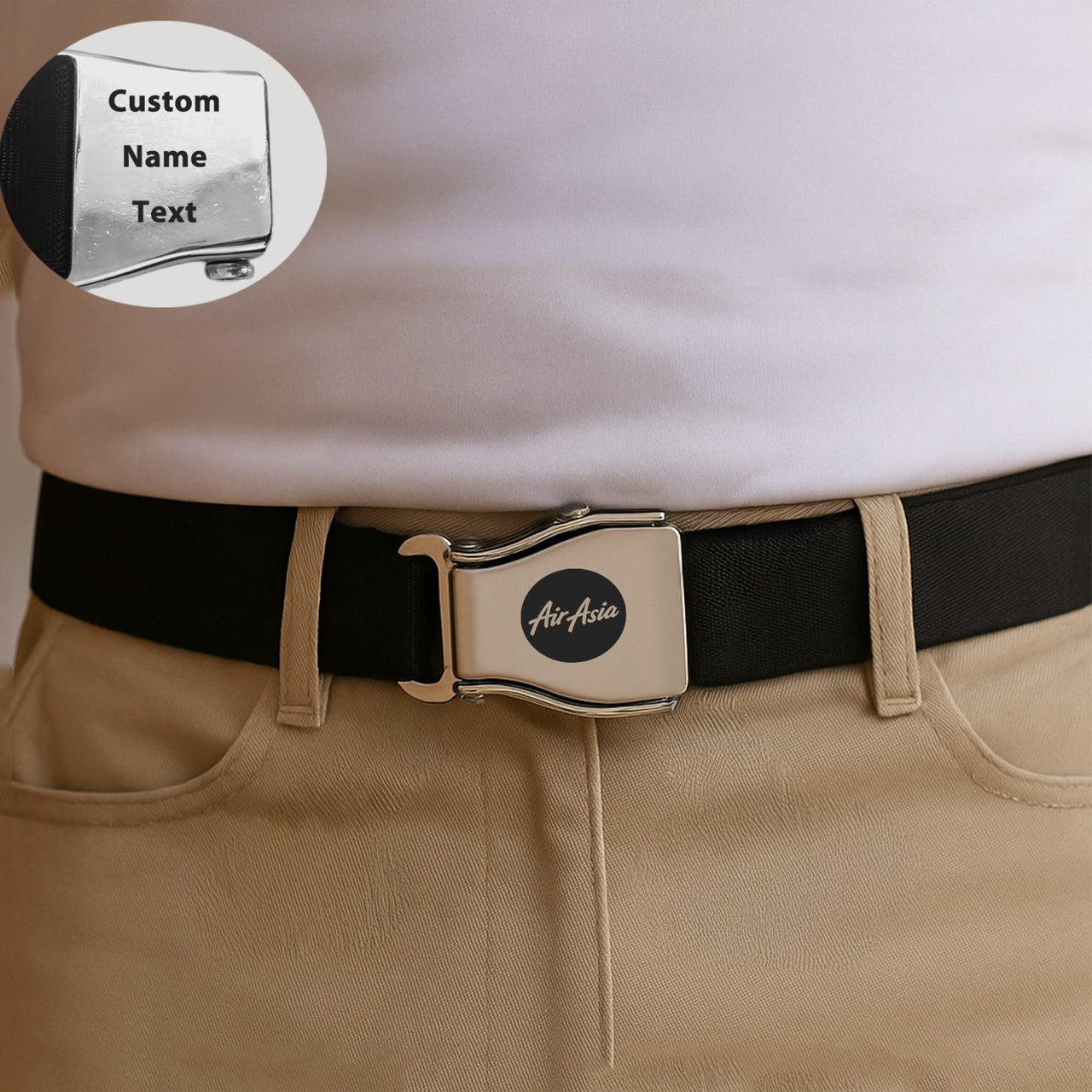 AirAsia Designed Fashion Airplane Seat Belts