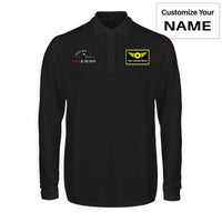 Thumbnail for Boeing 747 Queen of the Skies Designed Long Sleeve Polo T-Shirts