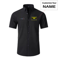 Thumbnail for Multicolor Airplane Designed Short Sleeve Shirts
