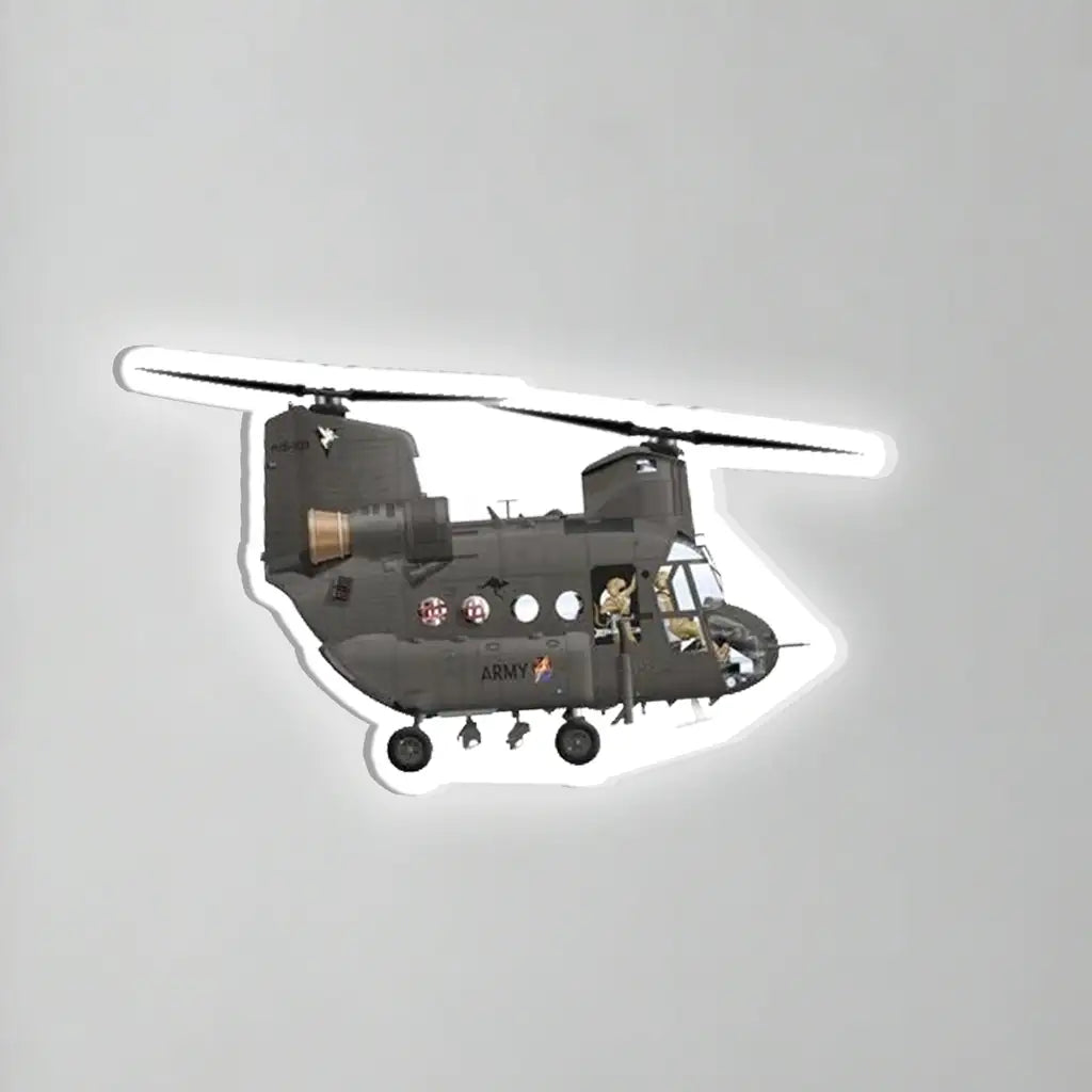 US Air Force CH-47 Chinook Tandem Rotor Transport Helicopter Inductive Wall Led Aircraft & 3D Lamp