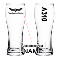 Thumbnail for A310 Text Designed Pilsner Beer Glasses