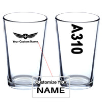 Thumbnail for A310 Text Designed Beer & Water Glasses
