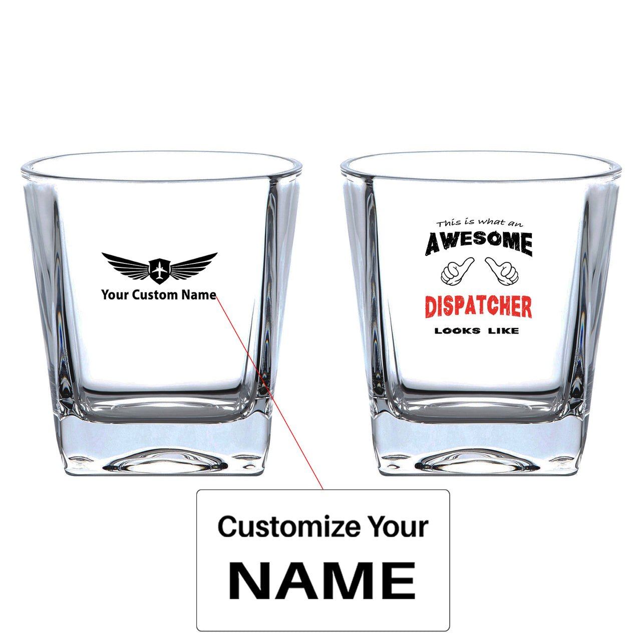 Dispatcher Designed Whiskey Glass