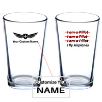 Thumbnail for I Fly Airplanes Designed Beer & Water Glasses