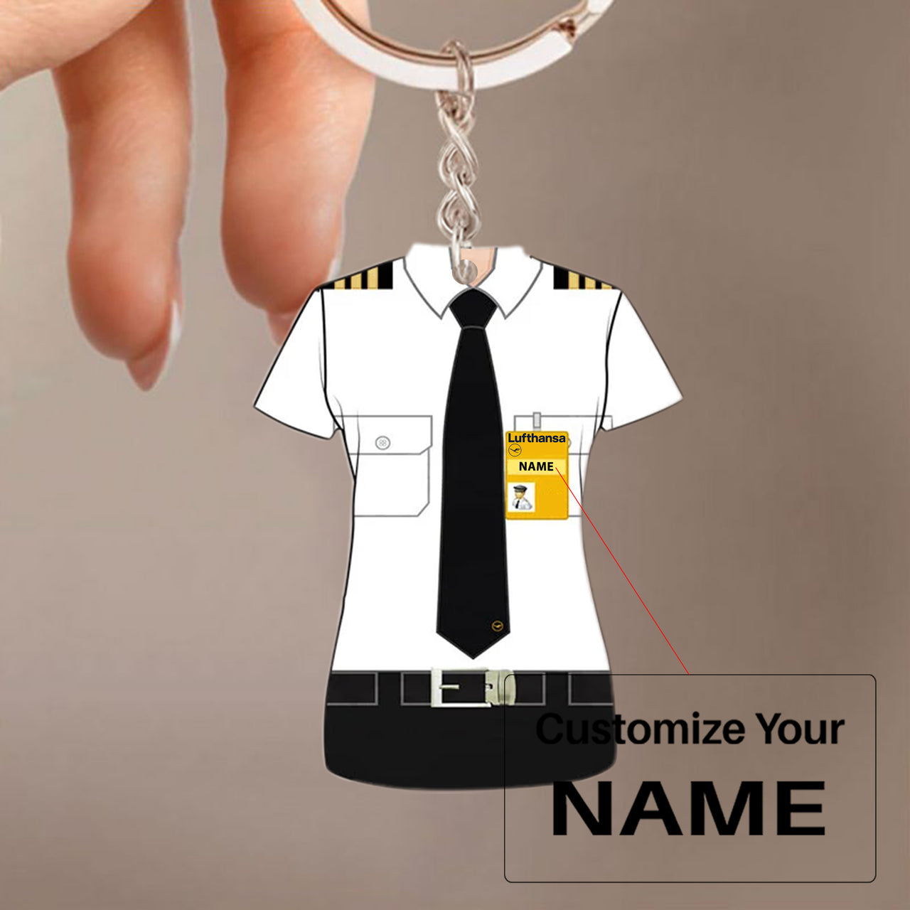 Lufthansa Airlines Uniform Acrylic Keychain