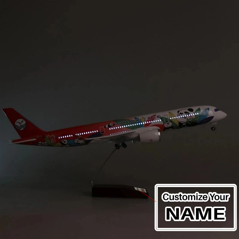 Sichuan Panda Airbus A350 Airplane Model (1/142 Scale)
