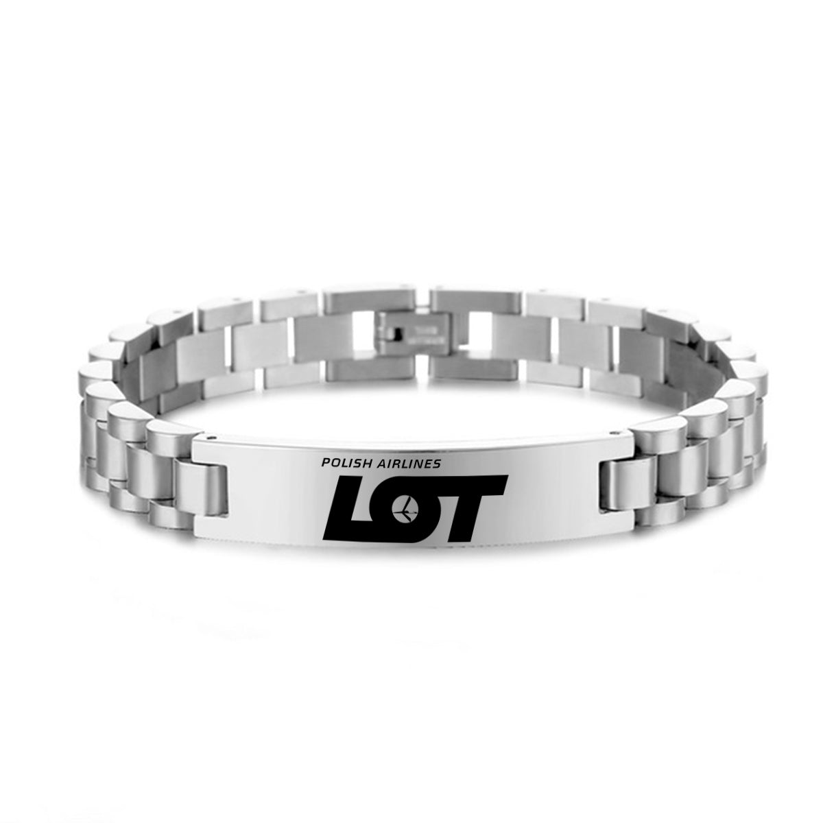 LOT Polish Airlines Designed Stainless Steel Chain Bracelets