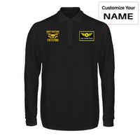 Thumbnail for Don't Disturb I'm Flying Designed Long Sleeve Polo T-Shirts