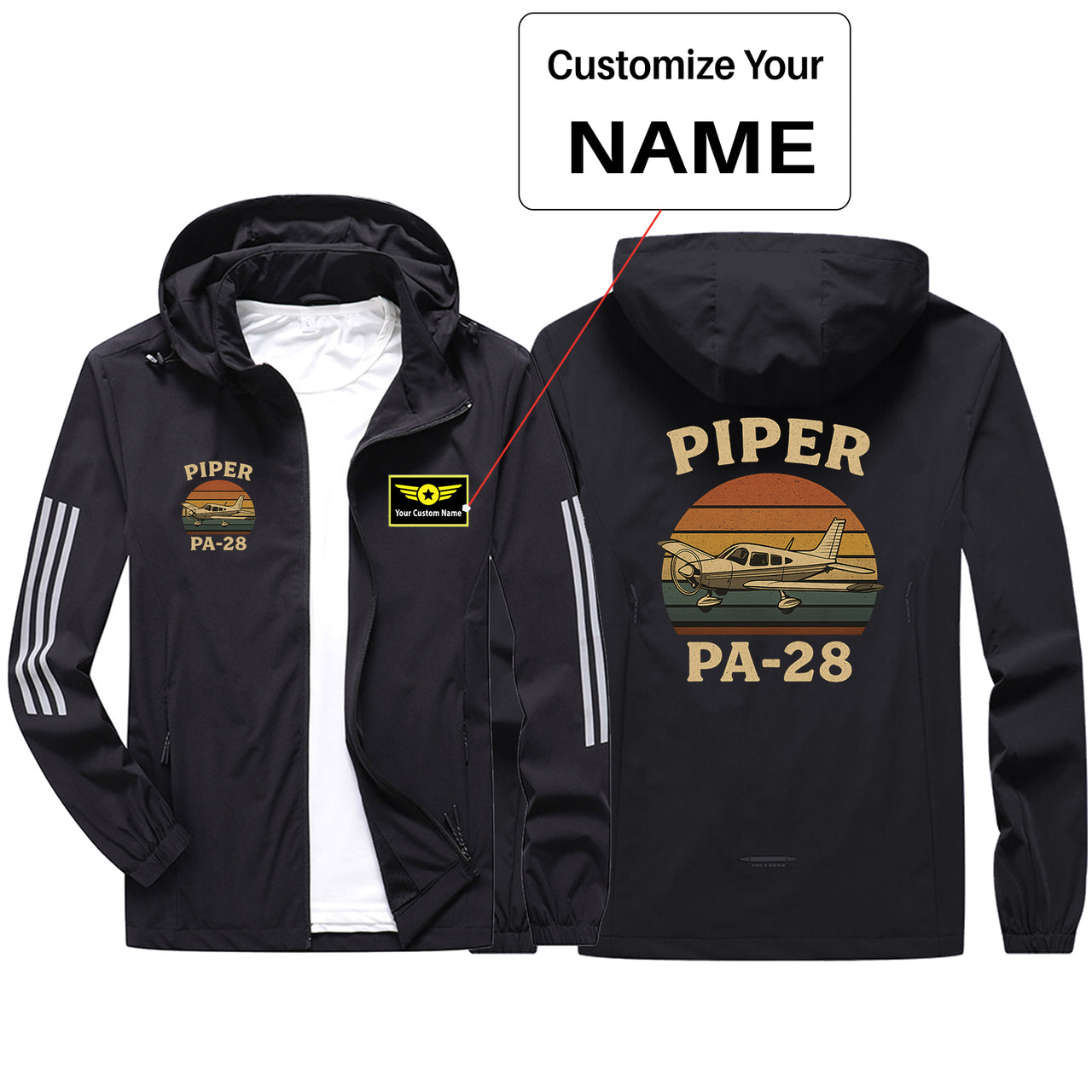 Retro Piper PA-28 Design Sport & Running Jackets