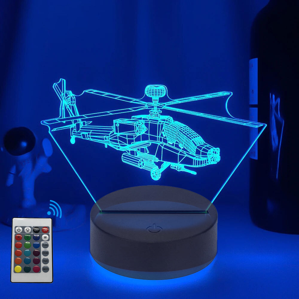Fighter Airplane Designed 3D Lamp