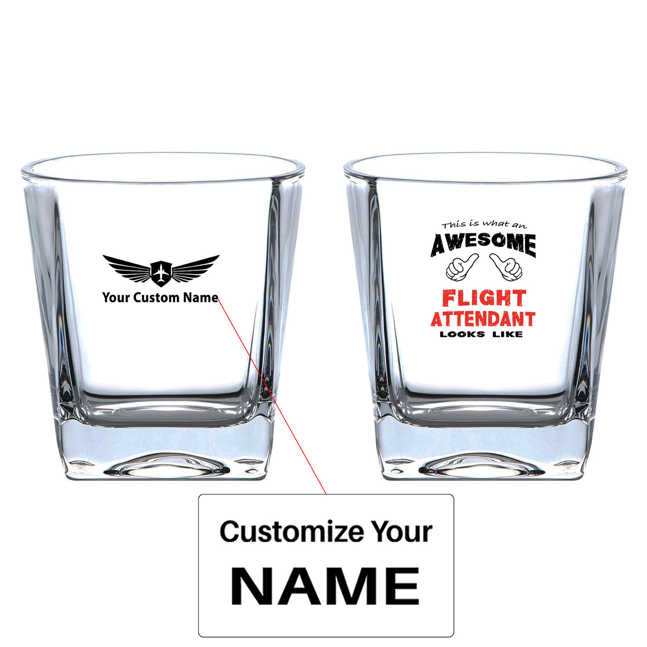Flight Attendant Designed Whiskey Glass