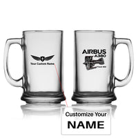 Thumbnail for Airbus A380 & Trent 900 Engine Designed Beer Glass with Holder