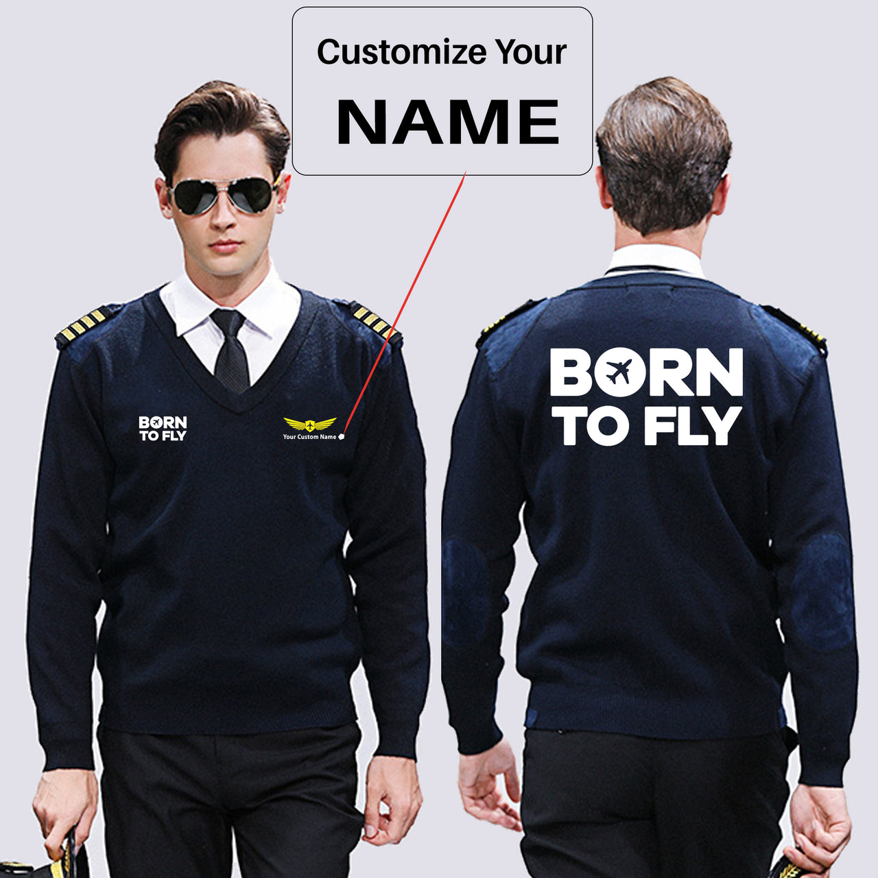 Born To Fly Special Designed Wool Pilot Sweaters