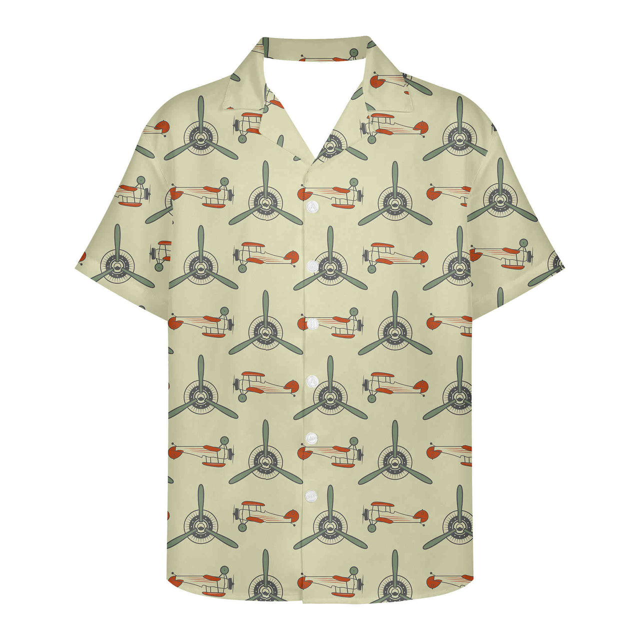 Vintage Old Airplane  Designed 3D Hawaiian Shirts