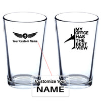 Thumbnail for My Office Has The Best View Designed Beer & Water Glasses